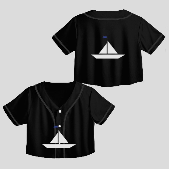 sailing boat Crop Top Baseball Jerseys