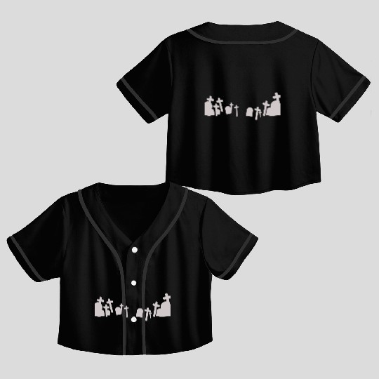 Graveyard Crop Top Baseball Jerseys