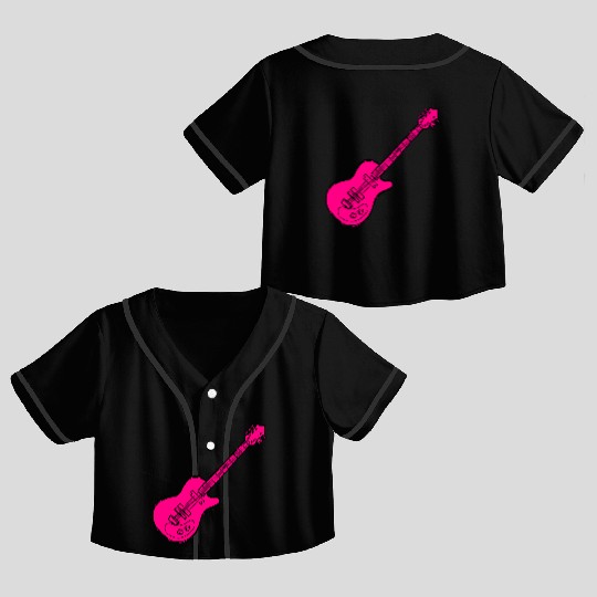 guitar Crop Top Baseball Jerseys