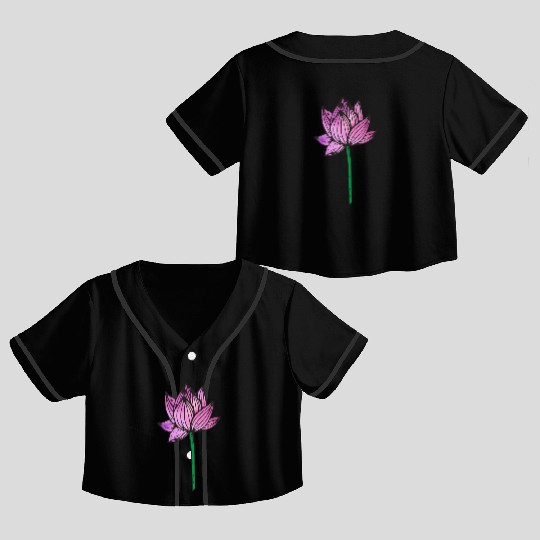 Lotus Crop Top Baseball Jerseys