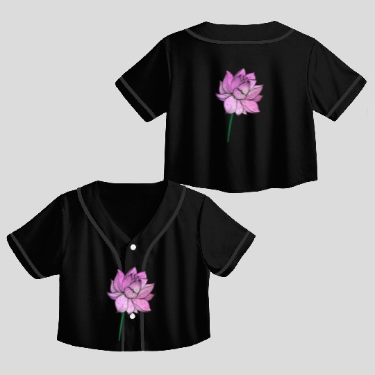 Lotus Crop Top Baseball Jerseys