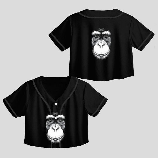 Monkey face Crop Top Baseball Jerseys