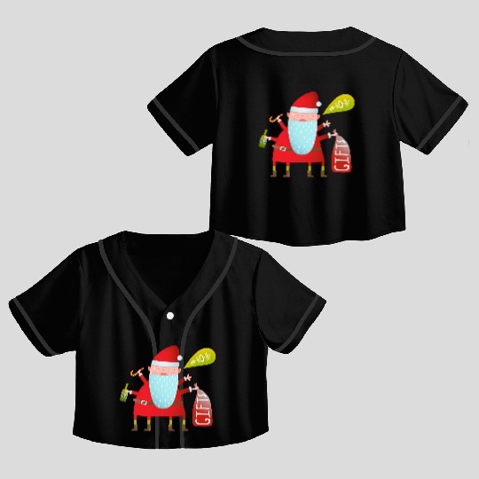 Santa Claus Crop Top Baseball Jerseys