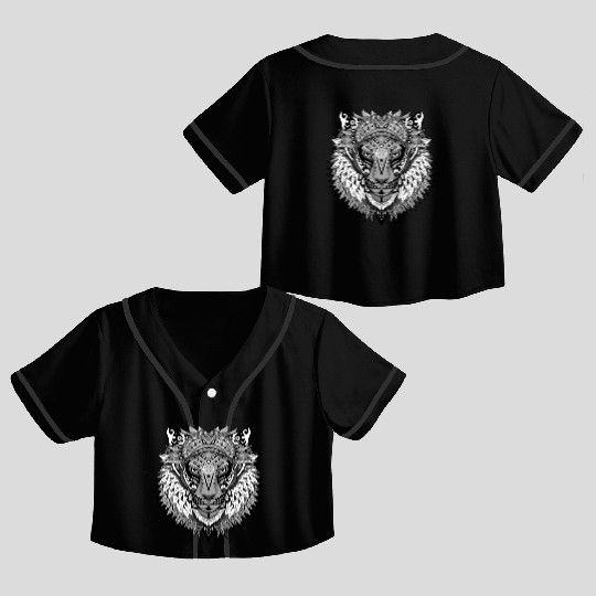 Aztec Lion Crop Top Baseball Jerseys
