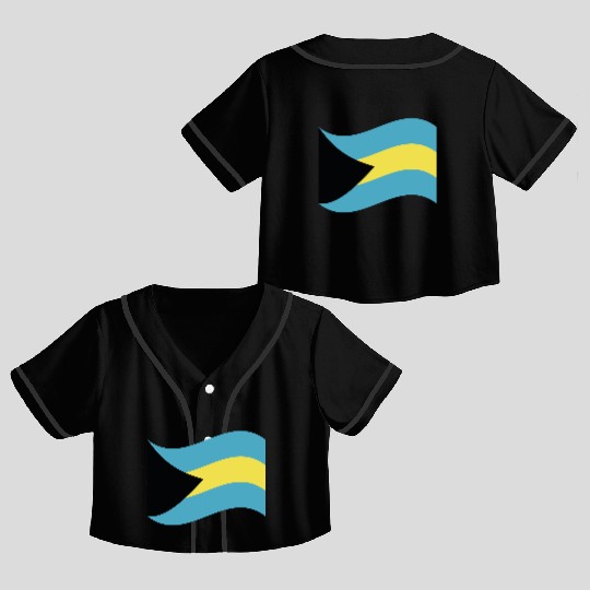 flag bahamas Crop Top Baseball Jerseys