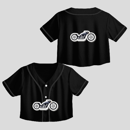 Motorcycle Crop Top Baseball Jerseys
