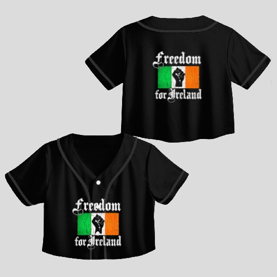 freedom for ireland Crop Top Baseball Jerseys