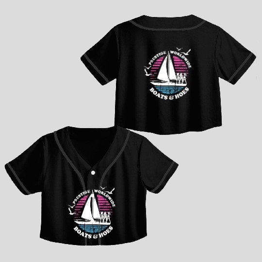 Boats N Hoes Step Brothers Huff Doback Anchor Crop Top Baseball Jerseys