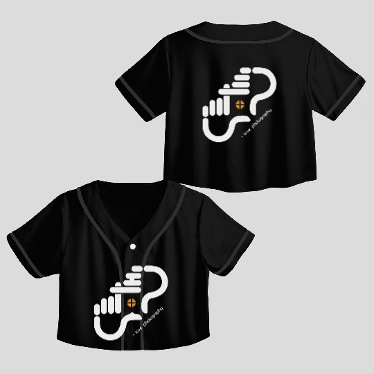 I LOVE PHOTOGRAPHY Crop Top Baseball Jerseys