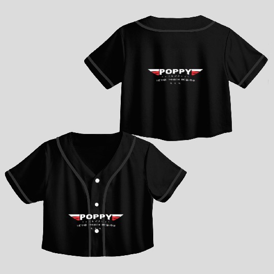 Poppy The Man The Myth The Legend Crop Top Baseball Jerseys