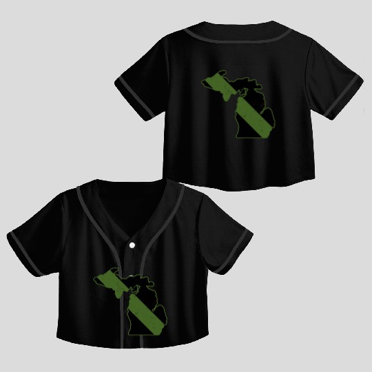 Game Warden CBP Michigan Border Patrol Park Ranger Crop Top Baseball Jerseys