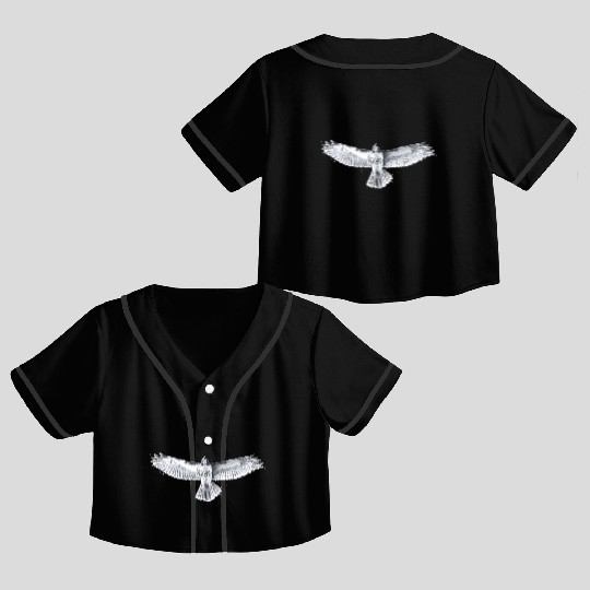 Red-Tailed Hawk Crop Top Baseball Jerseys