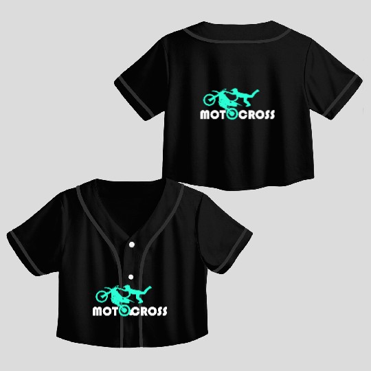 Motocross Crop Top Baseball Jerseys