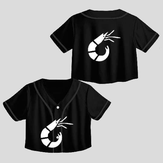 Shrimp Crop Top Baseball Jerseys