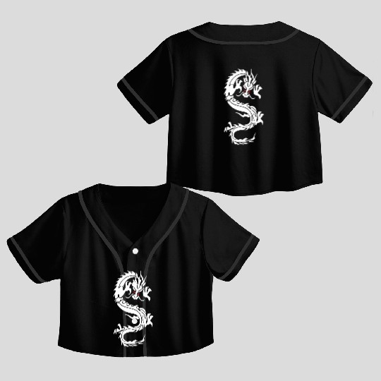 CHINESE DRAGON MMA Crop Top Baseball Jerseys