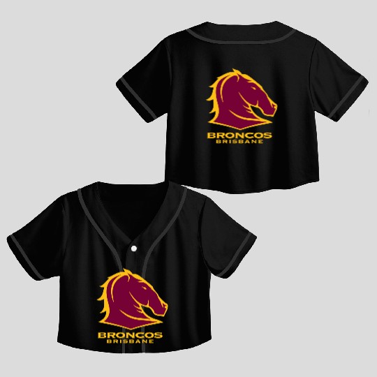 BRISBANE BRONCOS NRL TEAM LOGO PET TANK CAT OR DOG Crop Top Baseball Jerseys