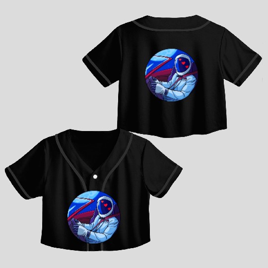 SpaceX Tesla Starman Crop Top Baseball Jerseys