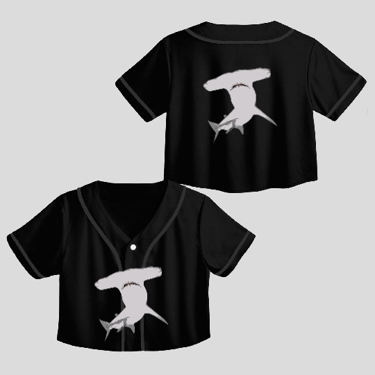 Hammerhead Shark 2 Crop Top Baseball Jerseys