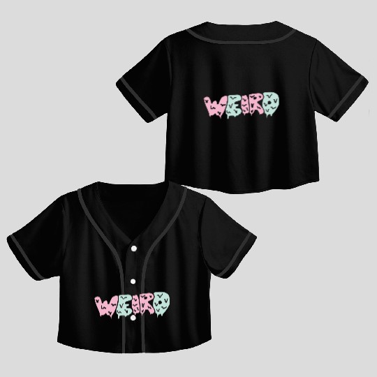 Weird Crop Top Womens Tumblr Dope Grunge Indie Hip Crop Top Baseball Jerseys