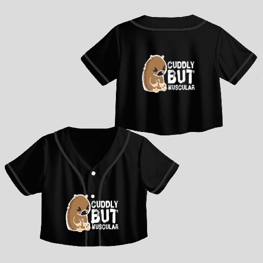 Cuddly But Muscular Wombat Sweet Australia Wild Crop Top Baseball Jerseys