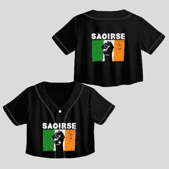 Saoirse Irish Republican Conservative Capitalist I Crop Top Baseball Jerseys