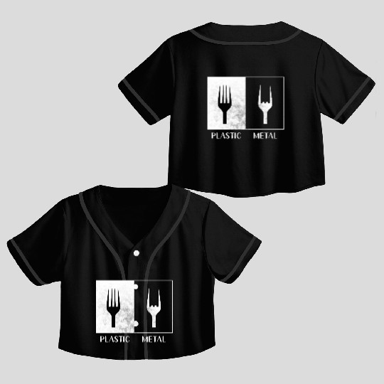 Plastic heavy metal funny music Crop Top Baseball Jerseys