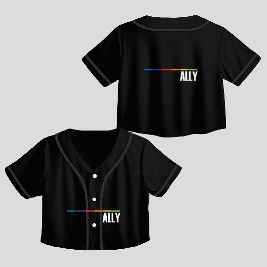 Gay pride LGBT ally Crop Top Baseball Jerseys