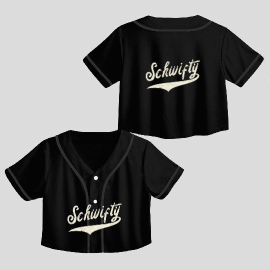 Mademark and Rickandmorty Fan Art Team Schwifty Crop Top Baseball Jerseys