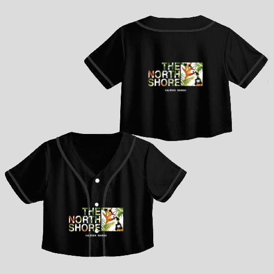 North Shore Haleiwa Bird Of Paradise Crop Top Baseball Jerseys