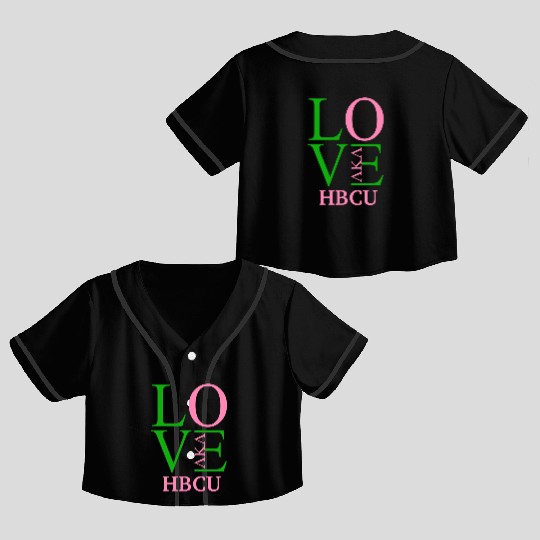 Hbcu Love Aka Paraphernalia For Soror Aphla Access Crop Top Baseball Jerseys