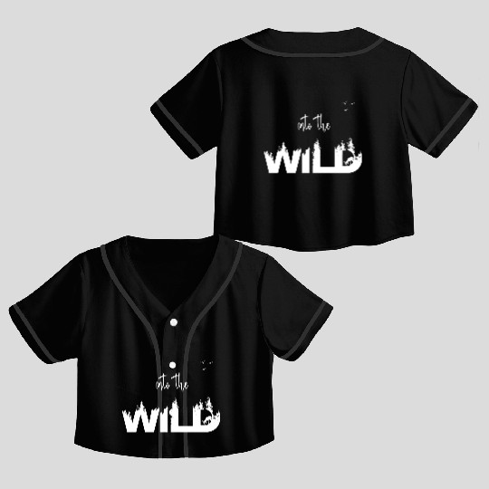 In To The Wild Mountains Camping Nature Gift Crop Top Baseball Jerseys