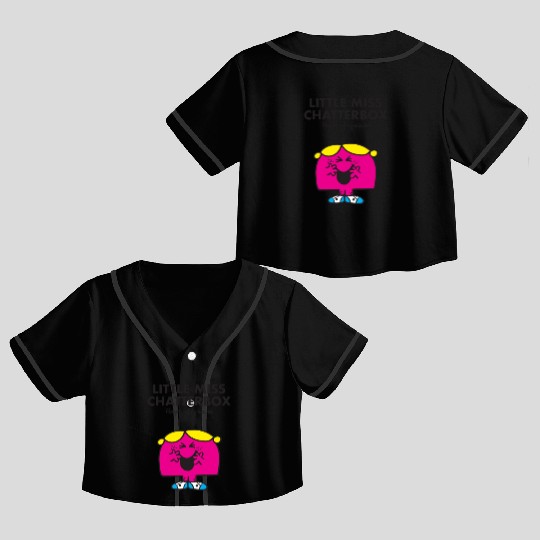 Mr Men Little Miss Chatterbox Crop Top Baseball Jerseys