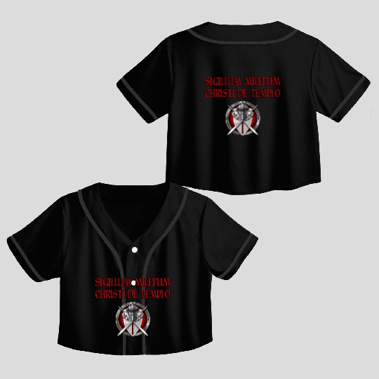 Crusader Knights Templar Crop Top Baseball Jerseys