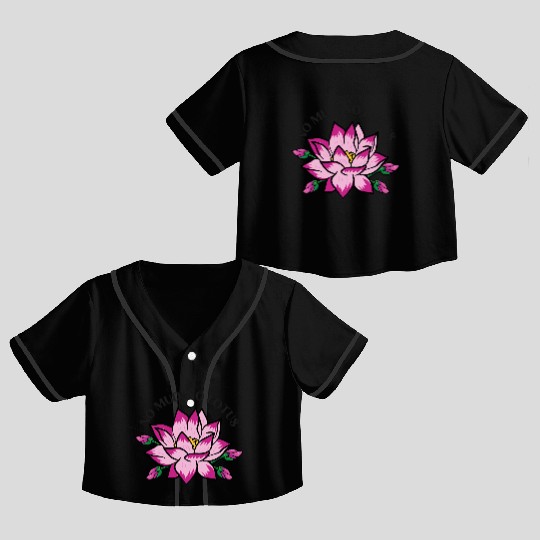 No Mud No Lotus Crop Top Baseball Jerseys