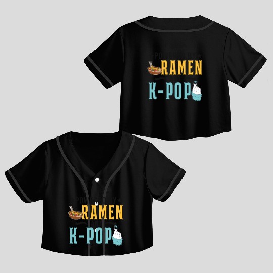 Korean Pop Ramen K-POP South Korea Gift Crop Top Baseball Jerseys