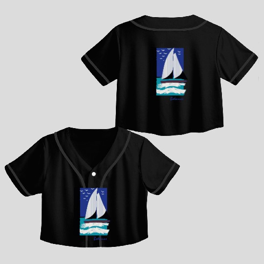 boats and hoes step brothers Crop Top Baseball Jerseys
