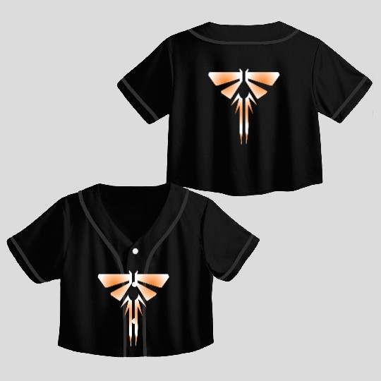 The Last of Us Fireflies Logo Graffiti Crop Top Baseball Jerseys