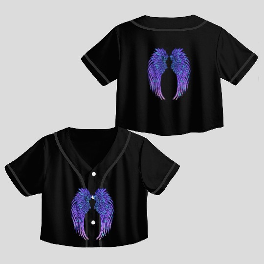 Angel Wings Eagle Wings Broken Wings Wild Wings On Crop Top Baseball Jerseys