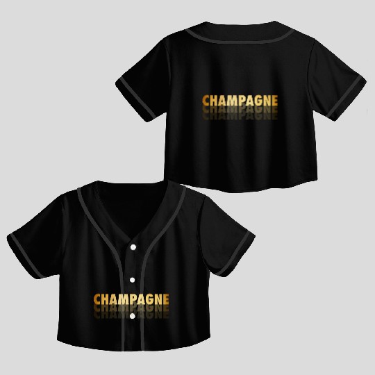 Champagne Crop Top Baseball Jerseys