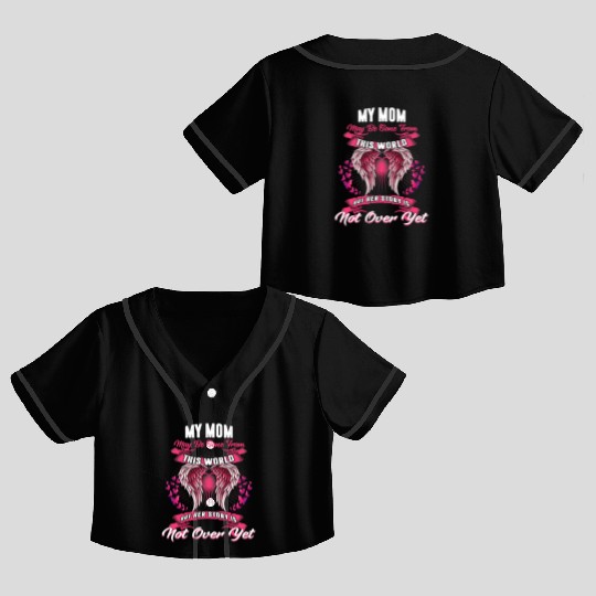 Angel Mommy Angel Wings Apparel Rest in Peace Mom Crop Top Baseball Jerseys