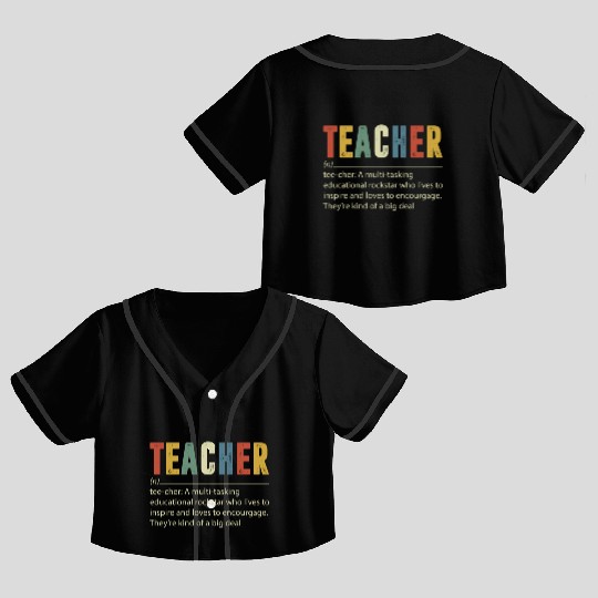 Teacher Multi tasking Educational Rockstar Crop Top Baseball Jerseys