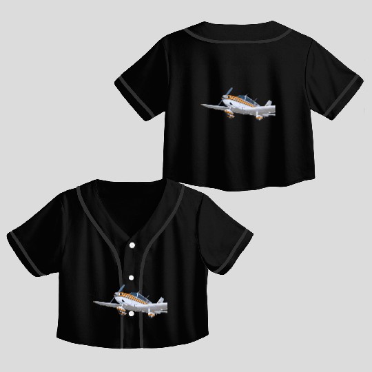piper pa 28 cherokee Crop Top Baseball Jerseys