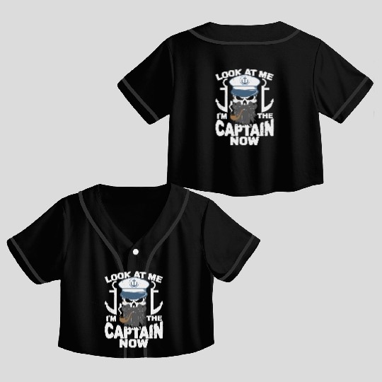 Captain Boat Lovers Fishermen Sailing Boating Crop Top Baseball Jerseys