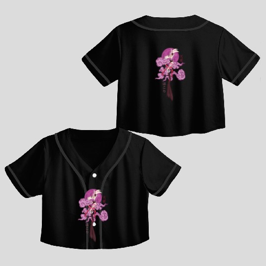 Angel Dust Spider - Hazbin Hotel Crop Top Baseball Jerseys