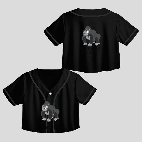 Funny Gorilla I Just Really Love Gorillas Crop Top Baseball Jerseys