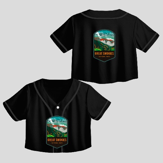 Great Smoky Mountains National Park Crop Top Baseball Jerseys