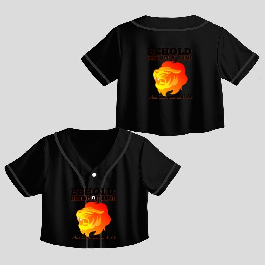 Christian Inspiration|Jesus Christ|The Lion OfJuda Crop Top Baseball Jerseys