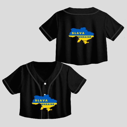 EU Ukraine Europe Friends Union Freedom Peace Crop Top Baseball Jerseys