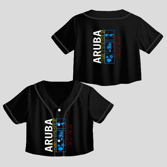 Aruba Island Crop Top Baseball Jerseys, Aruba Family Vacation 2022