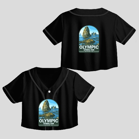 OLYMPIC national park Washington usa Crop Top Baseball Jerseys